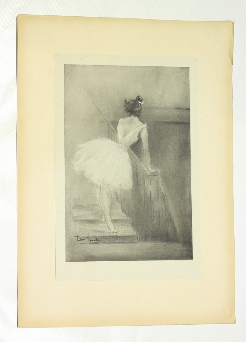 "Dans les coulisses" - Lithographie originale sur Chine - L'Estampe …