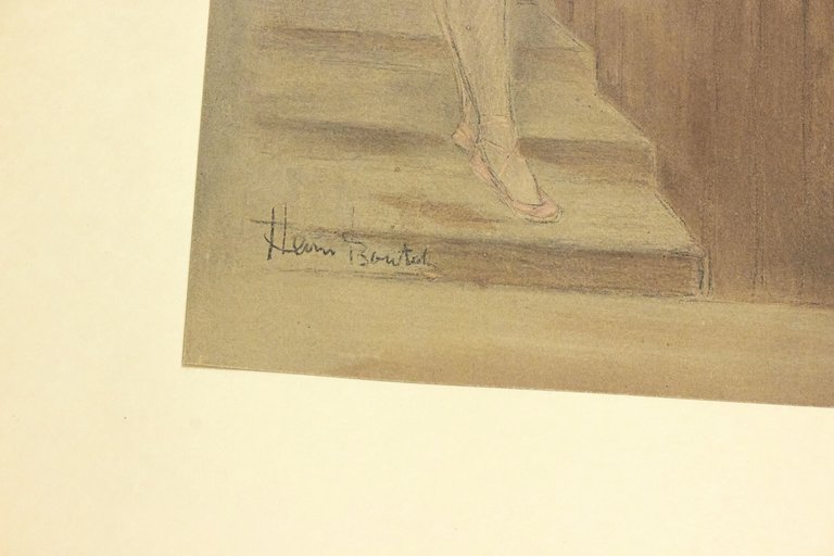 "Dans les coulisses" - Lithographie originale sur Japon - L'Estampe …