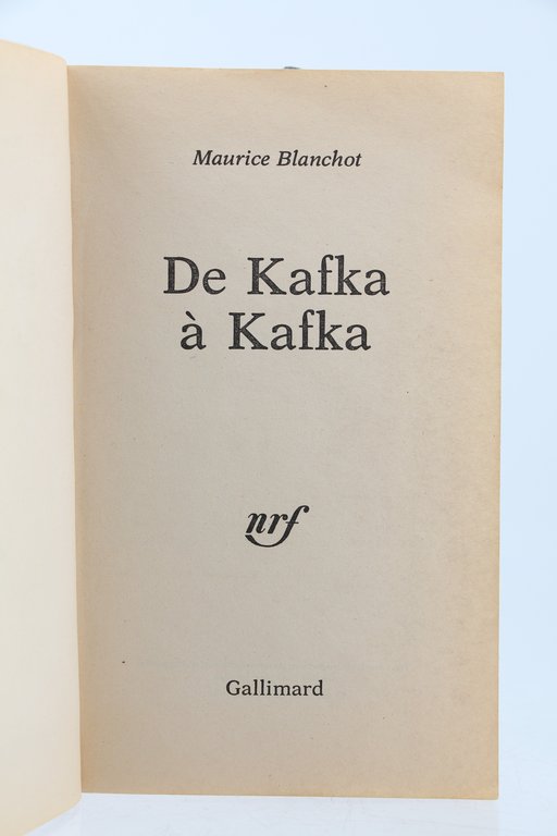 De Kafka à Kafka