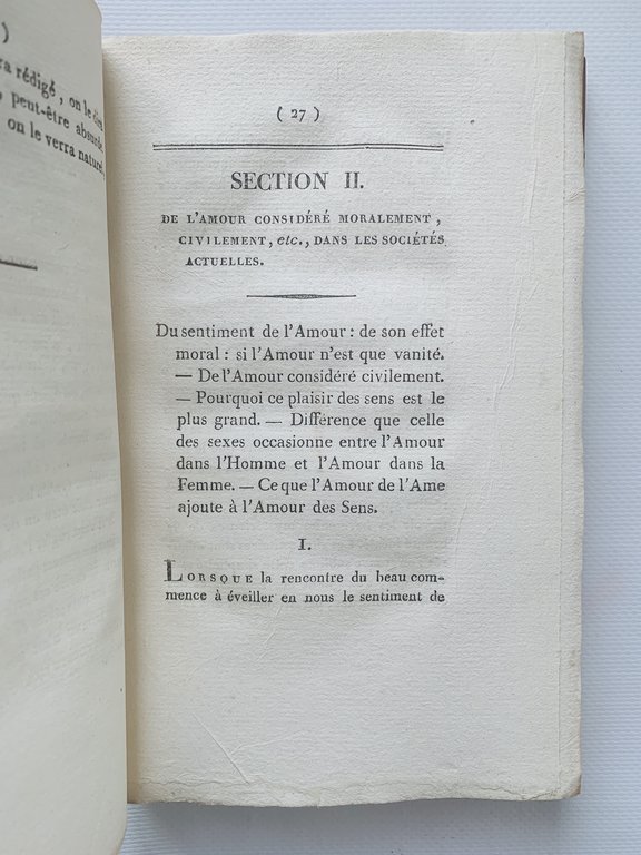 De l'amour
