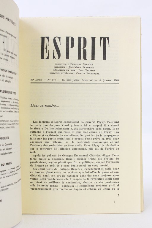 De l'entraînement - In Esprit N°377 de la 36e année