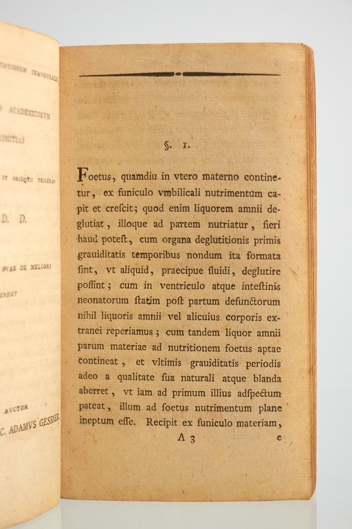 De mutationibus quas subit infans. Frider. Iacobis/ Adamus Gessner. Erlangae. …