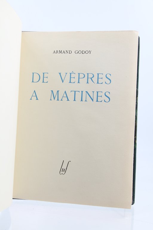 De vêpres à matines
