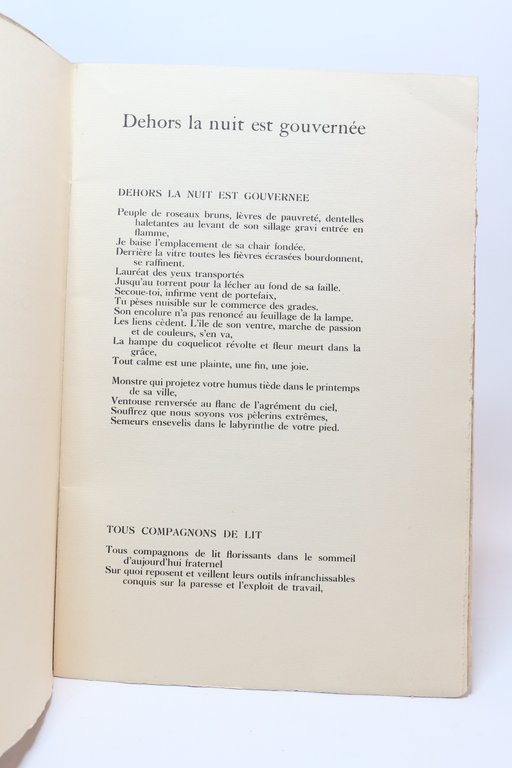 Dehors la nuit est gouvernée