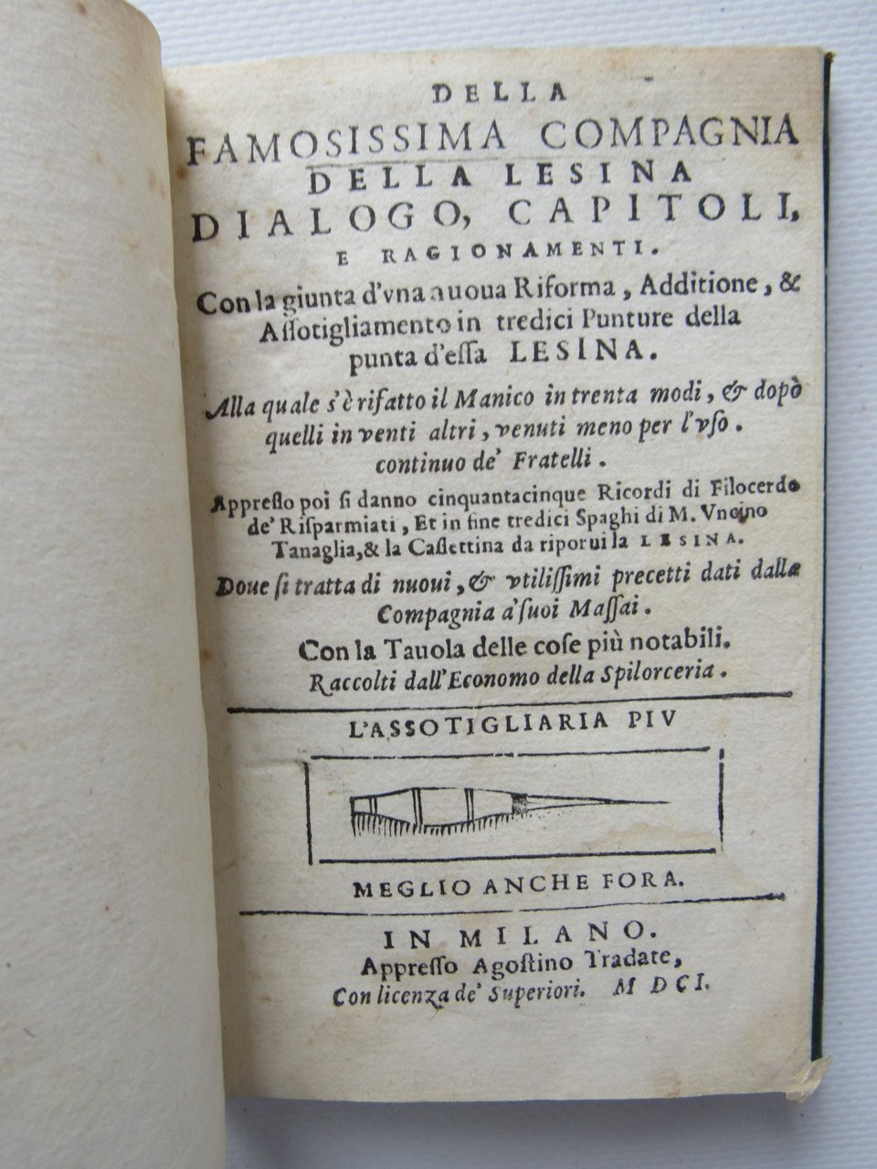della famosissima compagnia della lesina. Dialogo, capitoli e ragionamenti