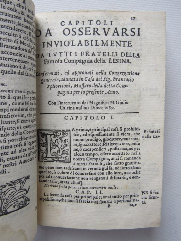 della famosissima compagnia della lesina. Dialogo, capitoli e ragionamenti