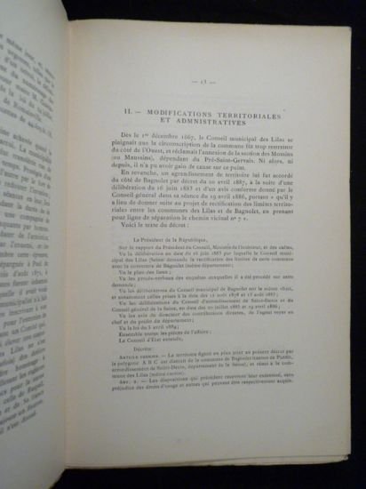 Département de la Seine. - Direction des affaires départementales, état …