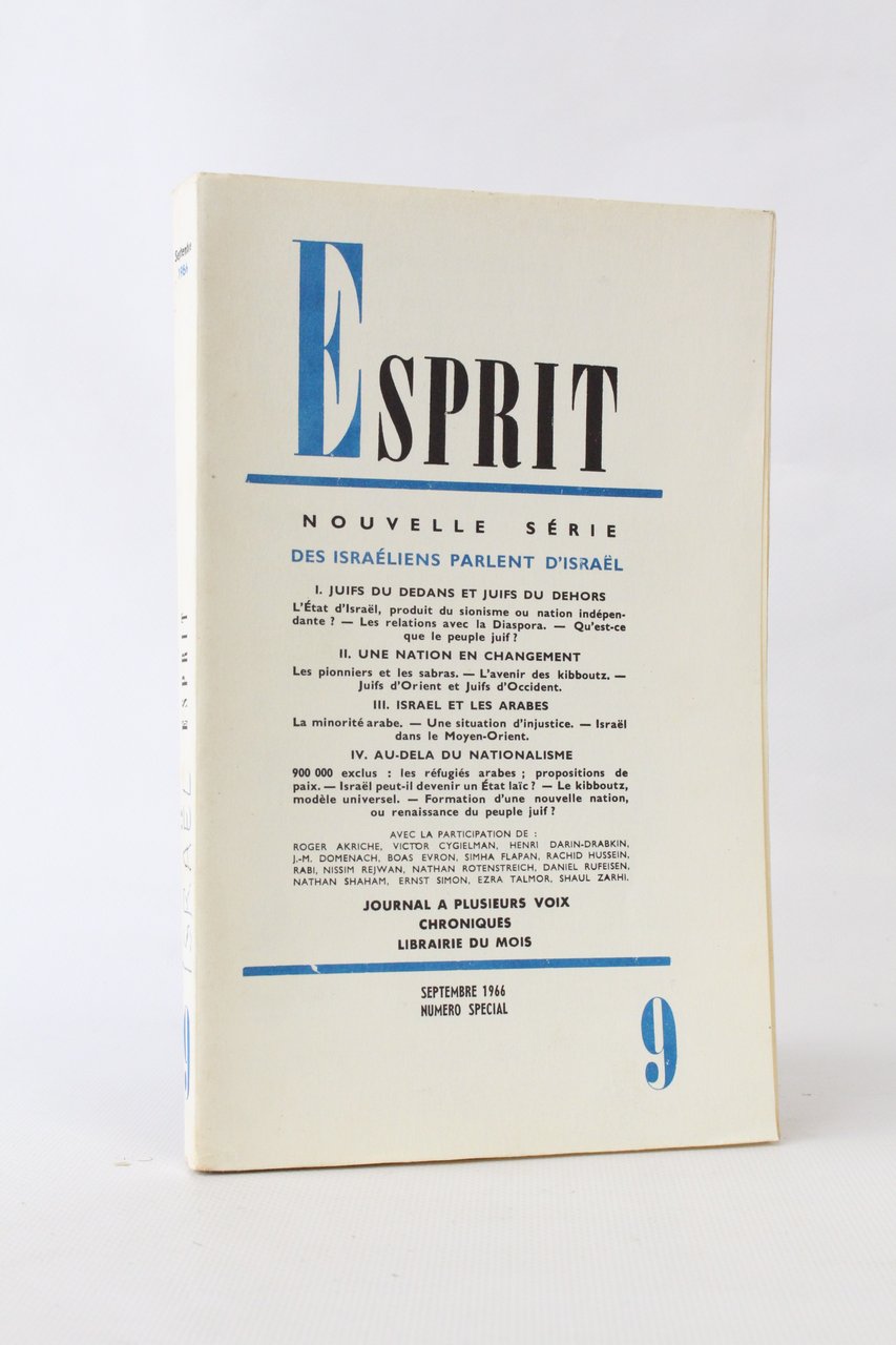 Des Israéliens parlent d'Israël - In Esprit N°162 de la …