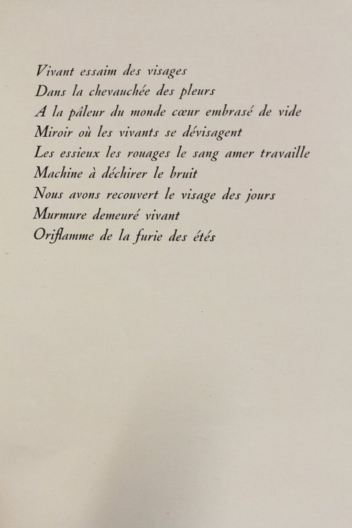 Des mots pour un orage