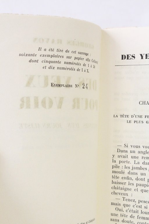 Des yeux pour voir. Souvenirs d'un journaliste