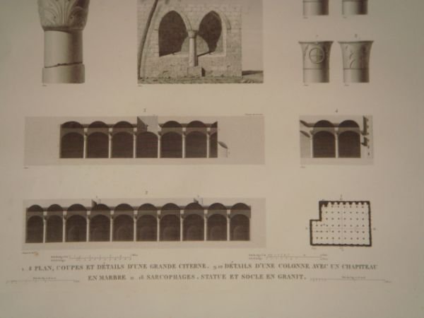 DESCRIPTION DE L'EGYPTE. Alexandrie. Plan, coupes et détails d'une grande …