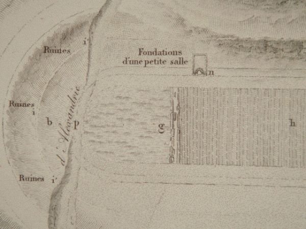 DESCRIPTION DE L'EGYPTE. Alexandrie. Plan et coupe d'un stade situé …