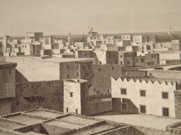 DESCRIPTION DE L'EGYPTE. Alexandrie. Vue de la place des tombeaux, …