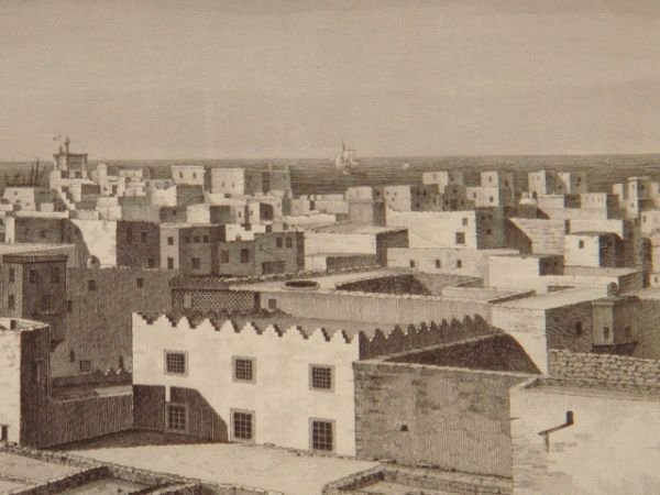 DESCRIPTION DE L'EGYPTE. Alexandrie. Vue de la place des tombeaux, …