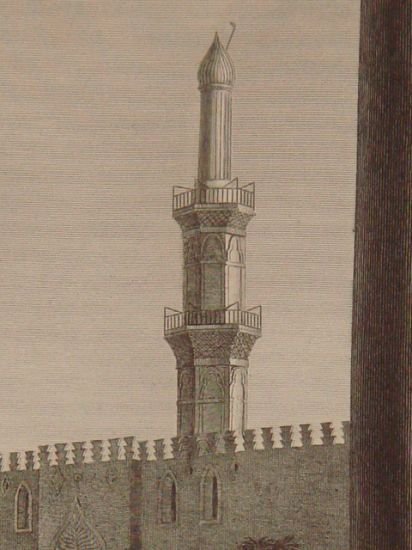 DESCRIPTION DE L'EGYPTE. Alexandrie. Vue de trois colonnes en granit …