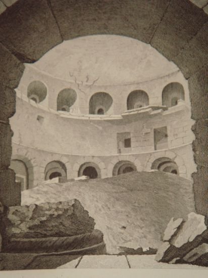 DESCRIPTION DE L'EGYPTE. Alexandrie. Vue de trois colonnes en granit …