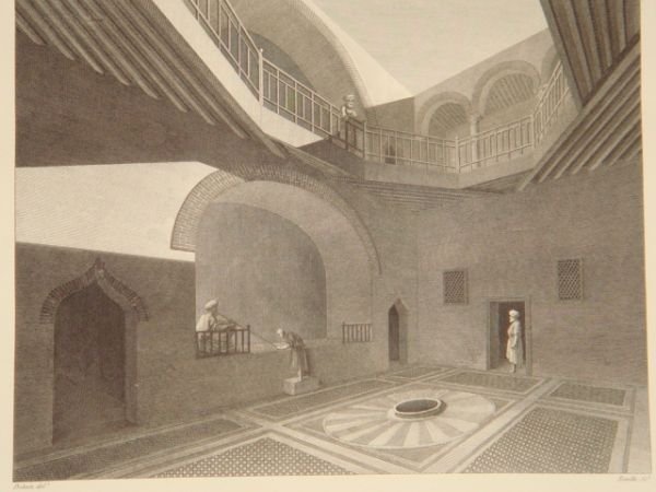 DESCRIPTION DE L'EGYPTE. Alexandrie. Vues perspectives intérieures d'une maison particulière. …