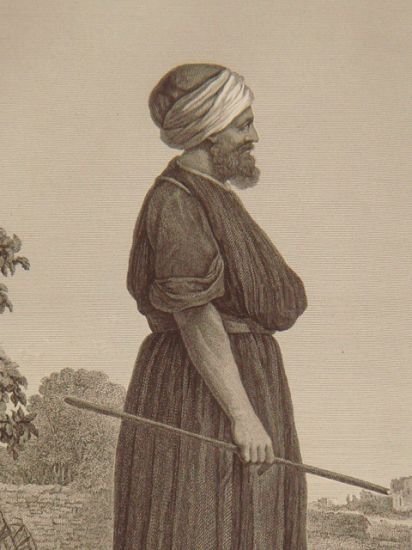 DESCRIPTION DE L'EGYPTE. Costumes et portraits. Sâys ou palefrenier, Femme …