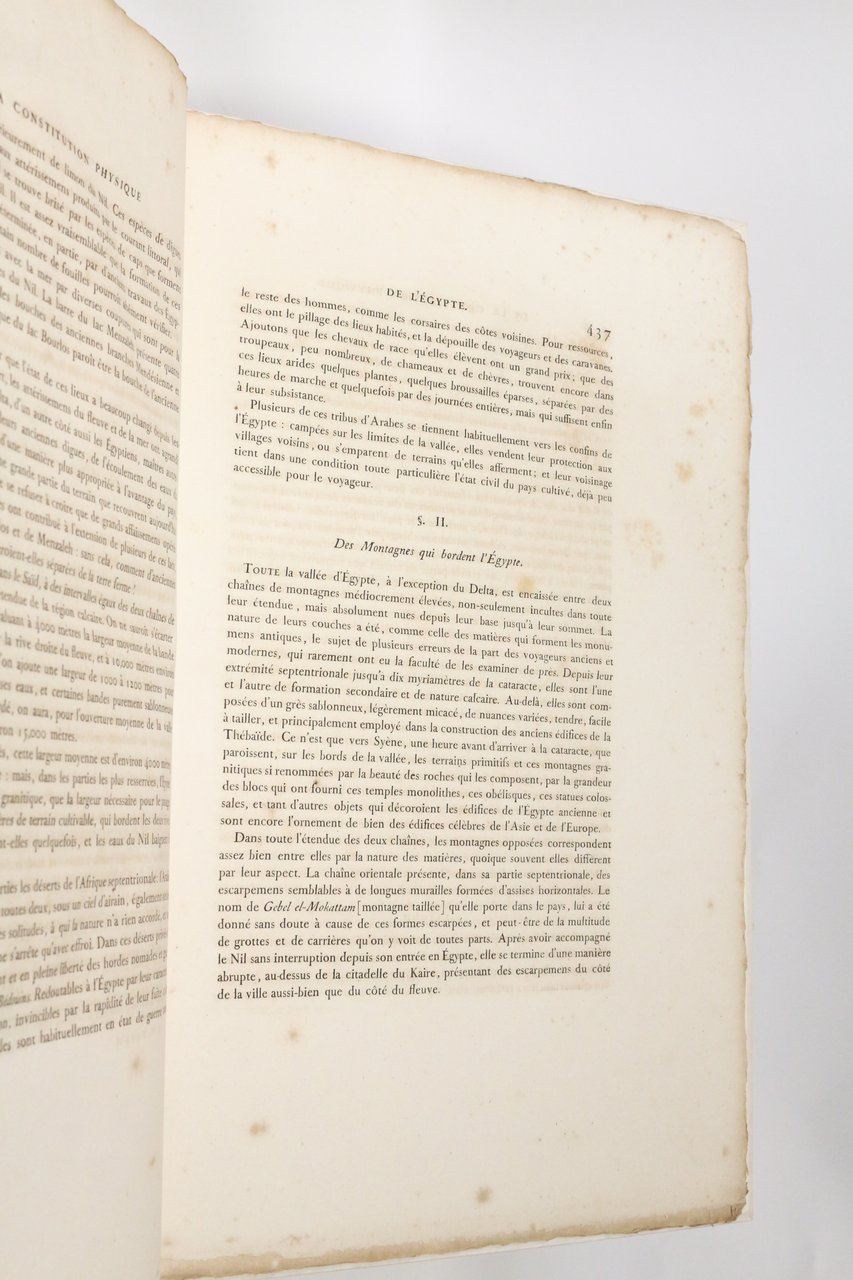Description de l'Egypte. De la constitution physique de l'Egypte, et …