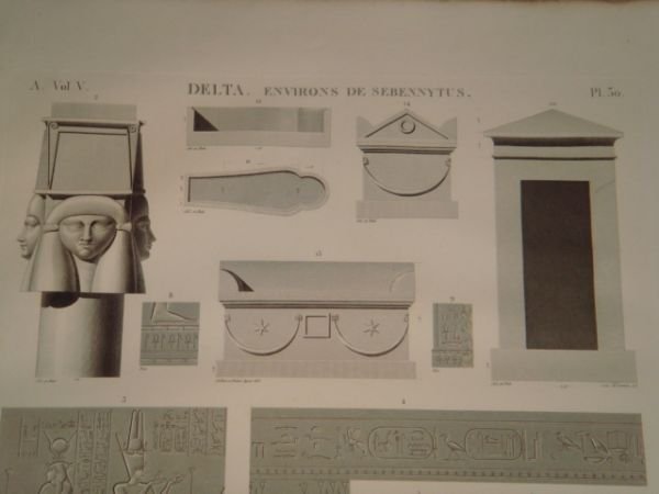 DESCRIPTION DE L'EGYPTE. Delta. Environs de Sebennytus. Plan topographique et …