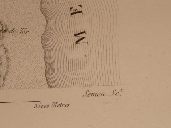 DESCRIPTION DE L'EGYPTE. Désert arabique. Carte d'une partie des déserts …