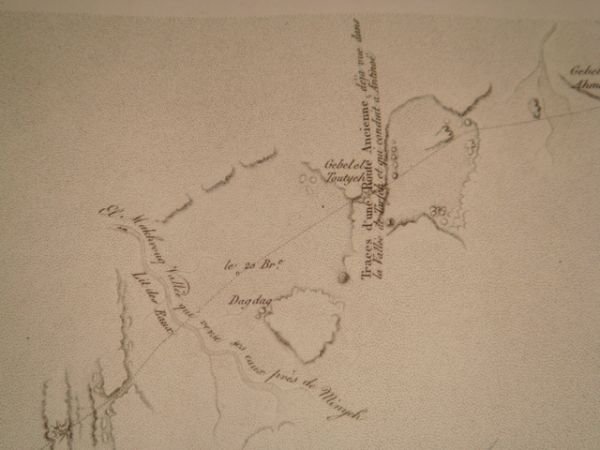DESCRIPTION DE L'EGYPTE. Désert arabique. Carte d'une partie des déserts …