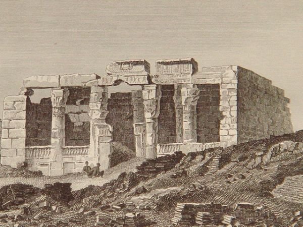 DESCRIPTION DE L'EGYPTE. Environs d'Esné (Latopolis). Vue d'un temple à …