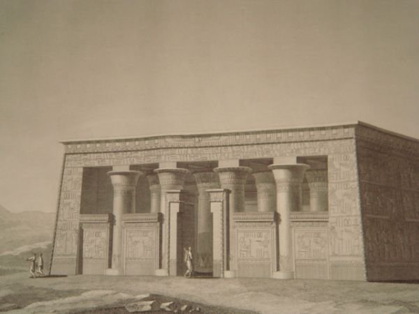 DESCRIPTION DE L'EGYPTE. Environs d'Esné (Latopolis). Vue perspective du temple …