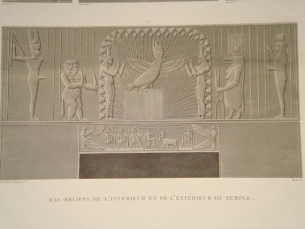 DESCRIPTION DE L'EGYPTE. Erment (Hermonthis). Bas-reliefs de l'intérieur et de …