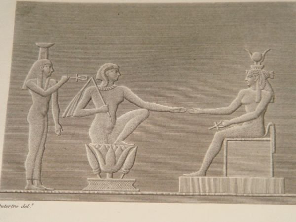 DESCRIPTION DE L'EGYPTE. Erment (Hermonthis). Bas-reliefs de l'intérieur et de …