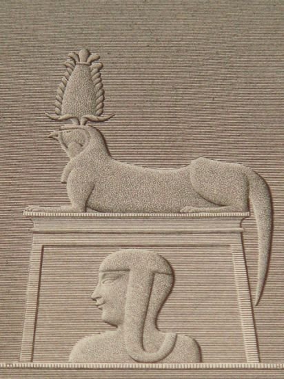 DESCRIPTION DE L'EGYPTE. Erment (Hermonthis). Bas-reliefs de l'intérieur et de …