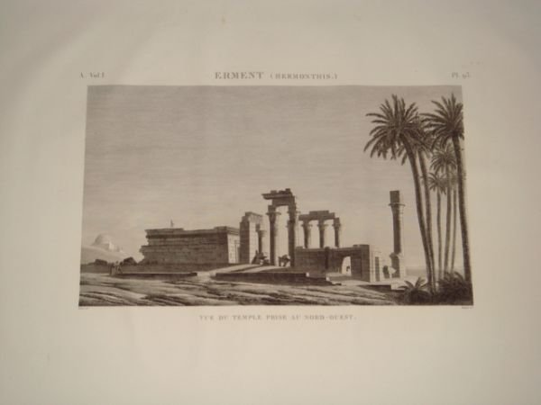 DESCRIPTION DE L'EGYPTE. Erment (Hermonthis). Vue du temple prise au …