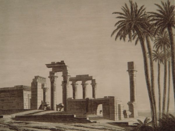 DESCRIPTION DE L'EGYPTE. Erment (Hermonthis). Vue du temple prise au …