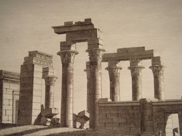 DESCRIPTION DE L'EGYPTE. Erment (Hermonthis). Vue du temple prise au …