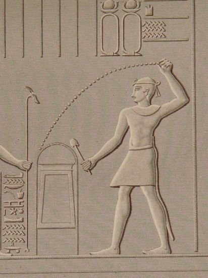 DESCRIPTION DE L'EGYPTE. Esné (Latopolis). Bas-reliefs du portique. (ANTIQUITES, volume …