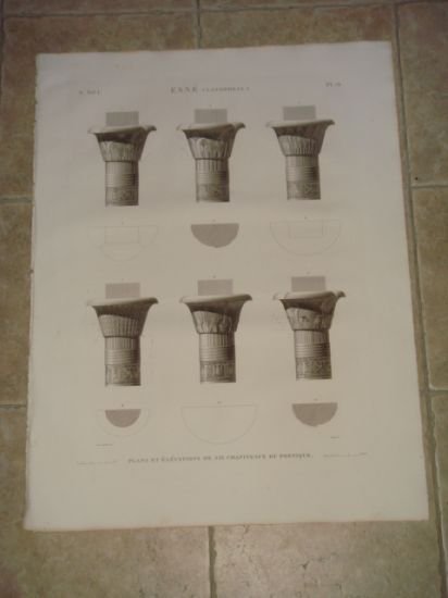 DESCRIPTION DE L'EGYPTE. Esné (Latopolis). Plans et élévations de six …