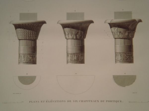 DESCRIPTION DE L'EGYPTE. Esné (Latopolis). Plans et élévations de six …