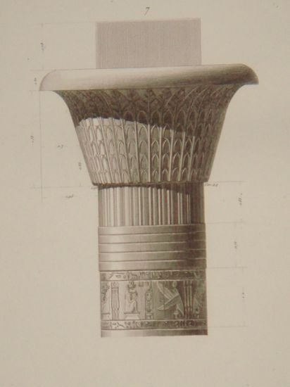 DESCRIPTION DE L'EGYPTE. Esné (Latopolis). Plans et élévations de six …