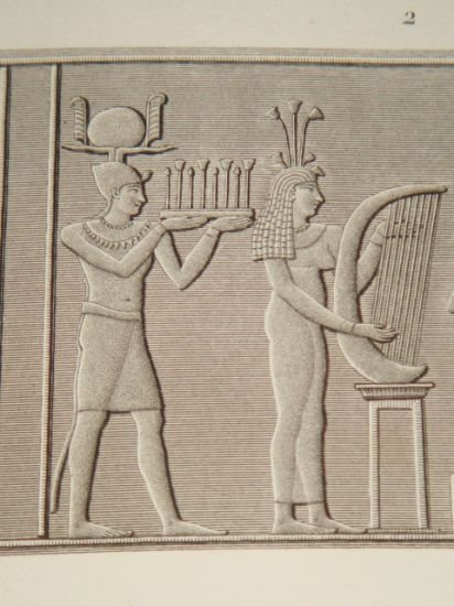 DESCRIPTION DE L'EGYPTE. Ile de Philae. Bas-reliefs et autres sculptures …