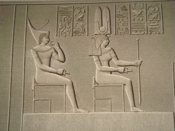 DESCRIPTION DE L'EGYPTE. Ile de Philae. Bas-reliefs et autres sculptures …
