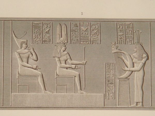 DESCRIPTION DE L'EGYPTE. Ile de Philae. Bas-reliefs et autres sculptures …