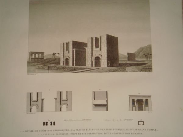 DESCRIPTION DE L'EGYPTE. Ile de Philae. Détails de coiffures symboliques, …