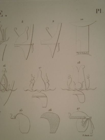 DESCRIPTION DE L'EGYPTE. Ile de Philae. Détails de coiffures symboliques, …