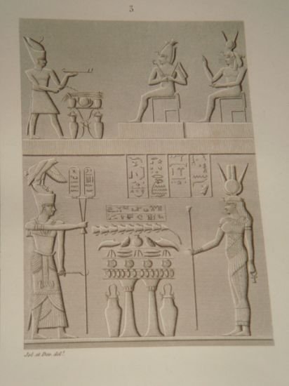 DESCRIPTION DE L'EGYPTE. Ile de Philae. Sculptures du portique du …