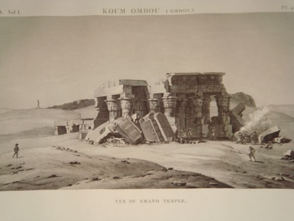 DESCRIPTION DE L'EGYPTE. Koum Omboû (Ombos). Vue du grand temple. …