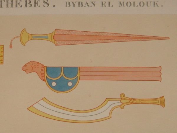 DESCRIPTION DE L'EGYPTE. Thèbes. Bybân el Molouk. Enseignes, armes et …