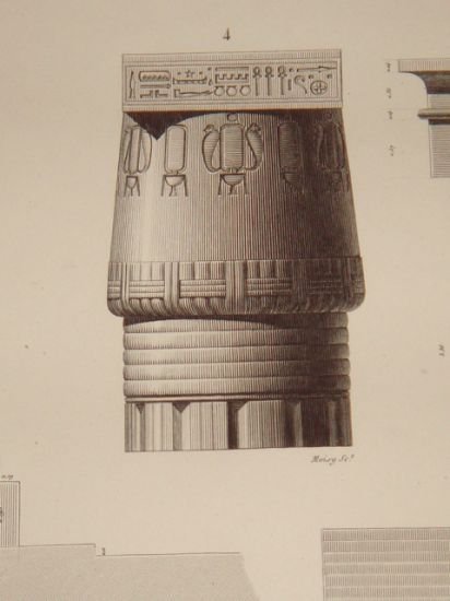 DESCRIPTION DE L'EGYPTE. Thèbes. Memnomium. Détails des chapiteaux de la …