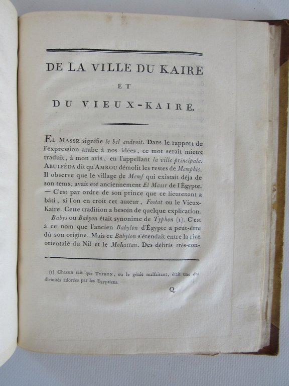 Description des pyramides de Guizé, de la ville du Caire …