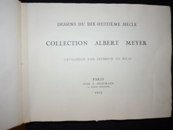 Dessins de maîtres : collection Albert Meyer