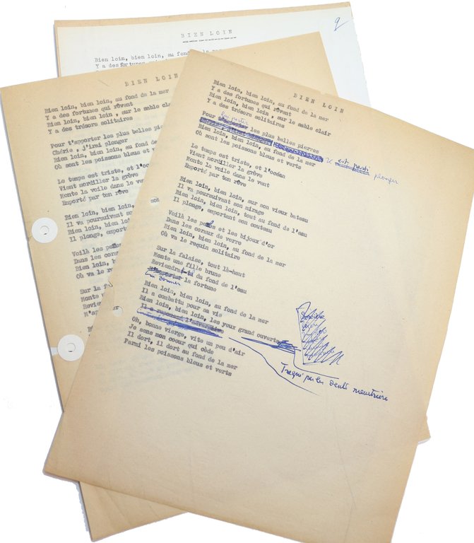 Deux manuscrits autographes, avec variantes, de la chanson de Boris …